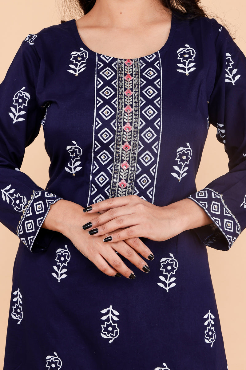 Cotton Kurta Pant Dupatta Set